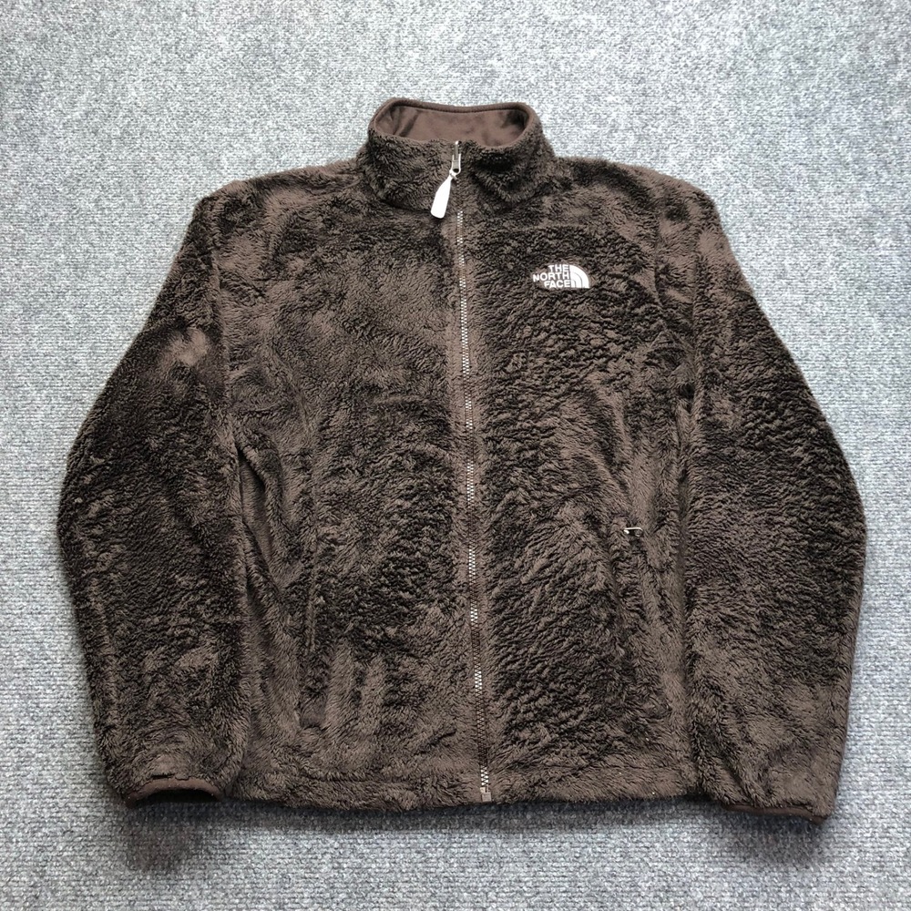 The North Face Osito Fleece Jacket Womens M Brown Full Zip High Pile Fuzzy